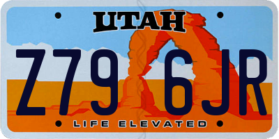 UT license plate Z796JR