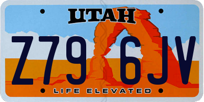 UT license plate Z796JV