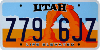 UT license plate Z796JZ