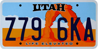 UT license plate Z796KA