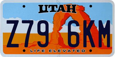 UT license plate Z796KM