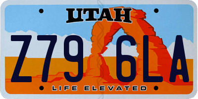 UT license plate Z796LA