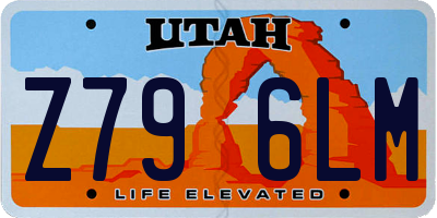 UT license plate Z796LM