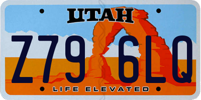 UT license plate Z796LQ