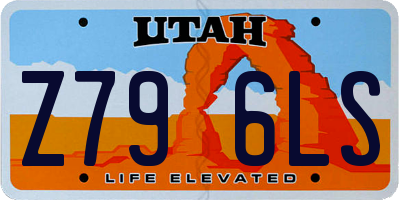 UT license plate Z796LS