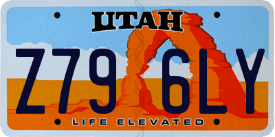 UT license plate Z796LY
