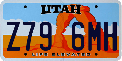 UT license plate Z796MH