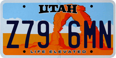 UT license plate Z796MN