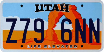 UT license plate Z796NN
