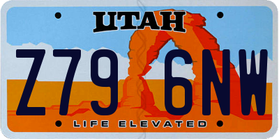 UT license plate Z796NW