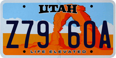 UT license plate Z796OA