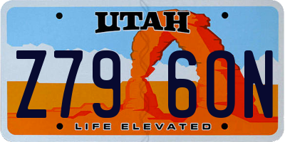 UT license plate Z796ON
