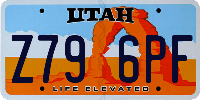 UT license plate Z796PF