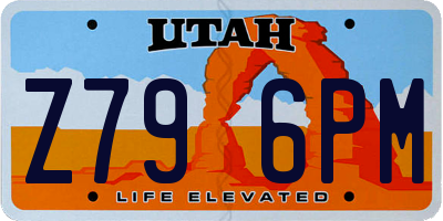 UT license plate Z796PM