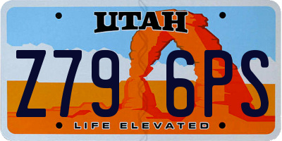 UT license plate Z796PS
