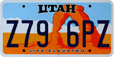 UT license plate Z796PZ
