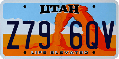 UT license plate Z796QV