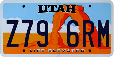 UT license plate Z796RM