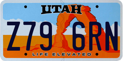 UT license plate Z796RN