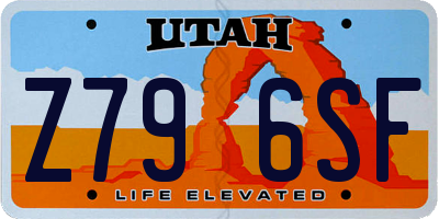 UT license plate Z796SF