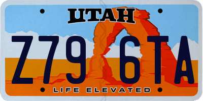 UT license plate Z796TA