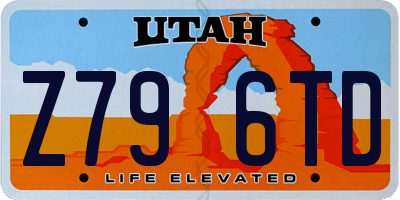UT license plate Z796TD