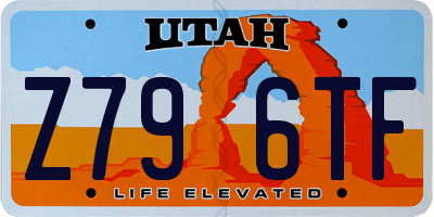 UT license plate Z796TF