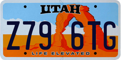 UT license plate Z796TG