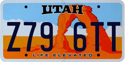UT license plate Z796TT