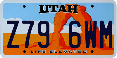 UT license plate Z796WM