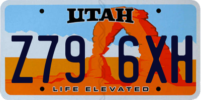 UT license plate Z796XH