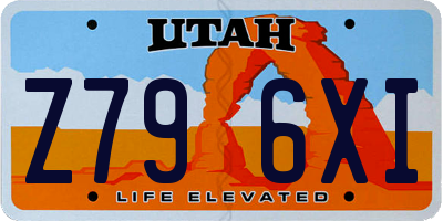 UT license plate Z796XI