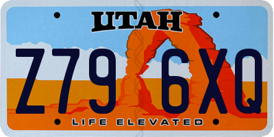 UT license plate Z796XQ
