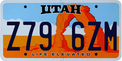 UT license plate Z796ZM