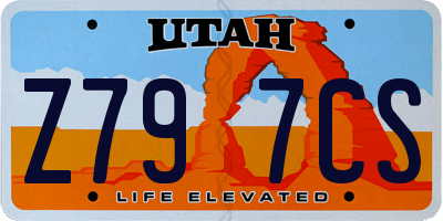 UT license plate Z797CS