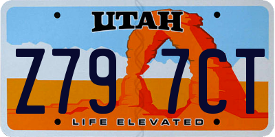 UT license plate Z797CT