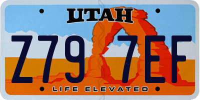 UT license plate Z797EF