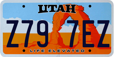 UT license plate Z797EZ