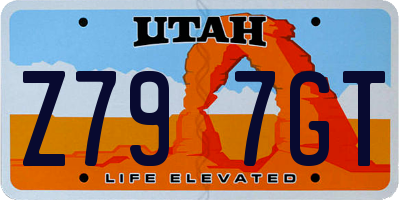 UT license plate Z797GT