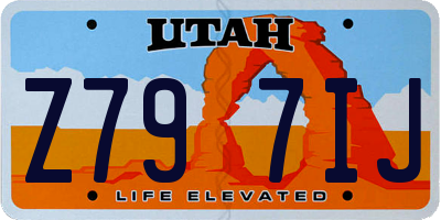 UT license plate Z797IJ