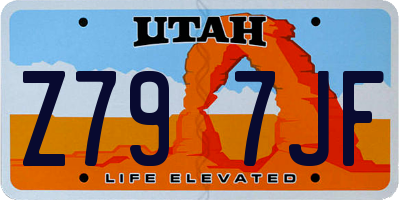 UT license plate Z797JF