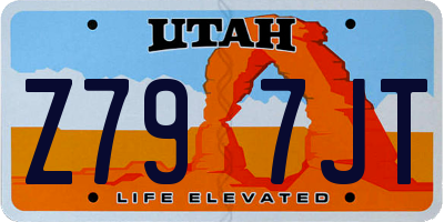 UT license plate Z797JT