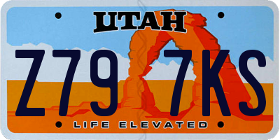 UT license plate Z797KS
