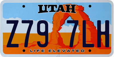 UT license plate Z797LH