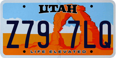 UT license plate Z797LQ