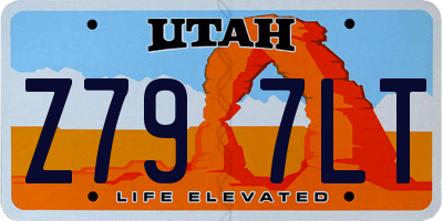 UT license plate Z797LT