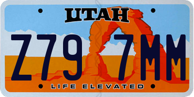 UT license plate Z797MM