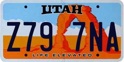 UT license plate Z797NA