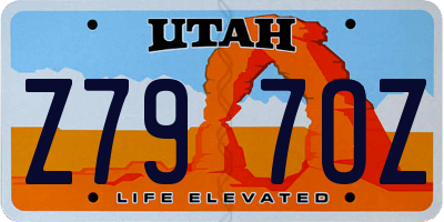UT license plate Z797OZ