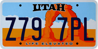 UT license plate Z797PL